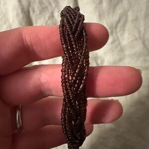 Chic Brown Beaded Hair Accessory